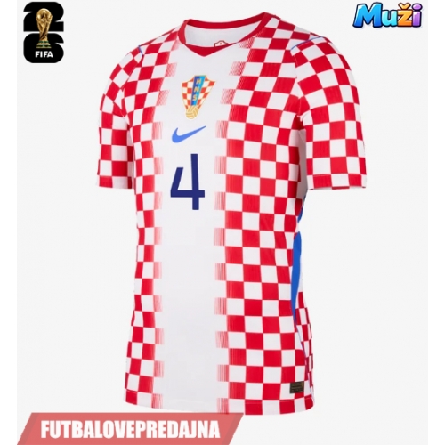 Lacne Muži Futbalové dres Chorvátsko Josko Gvardiol #4 MS 2026 Krátky Rukáv - Domáci